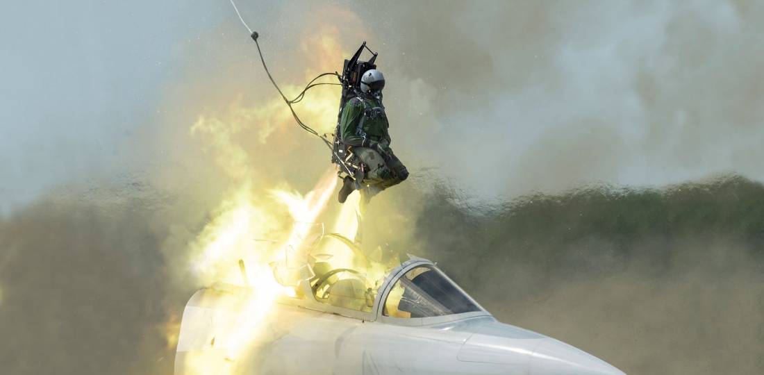 Picture of ejector seat firing