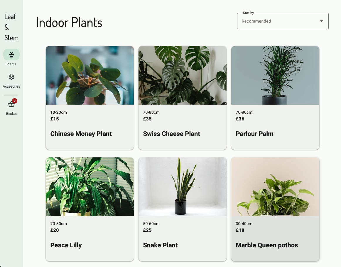 An example plant shop showing off the new Material 3 theme