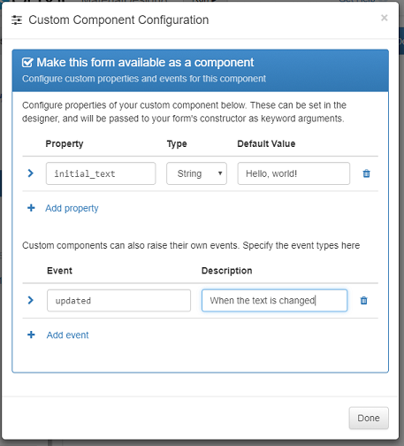 This is the dialog you’ll see when you select ‘Use as component’.