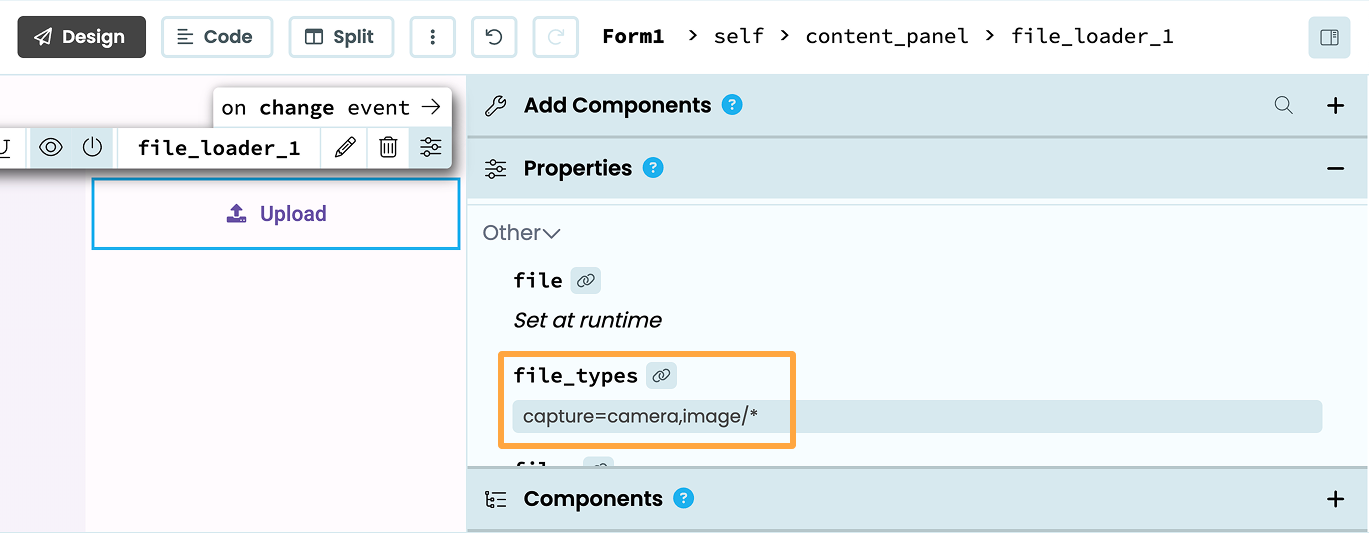 Restrict file_types to images