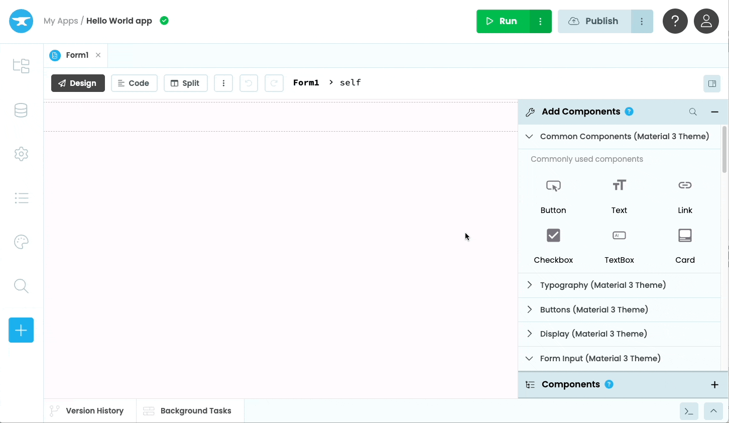 Dragging and dropping components to build our UI