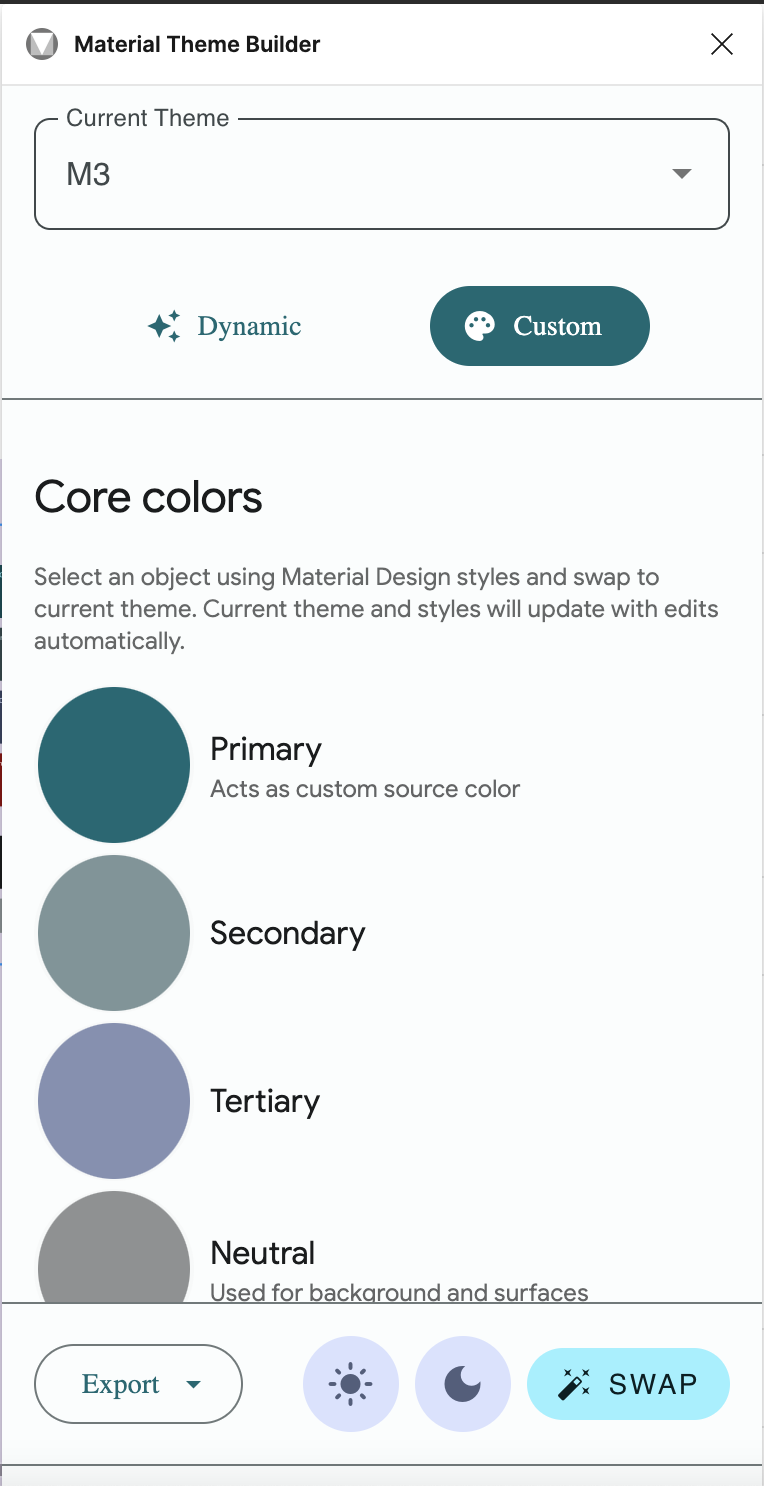 The &lsquo;Custom&rsquo; tab lets you further customise the colour scheme