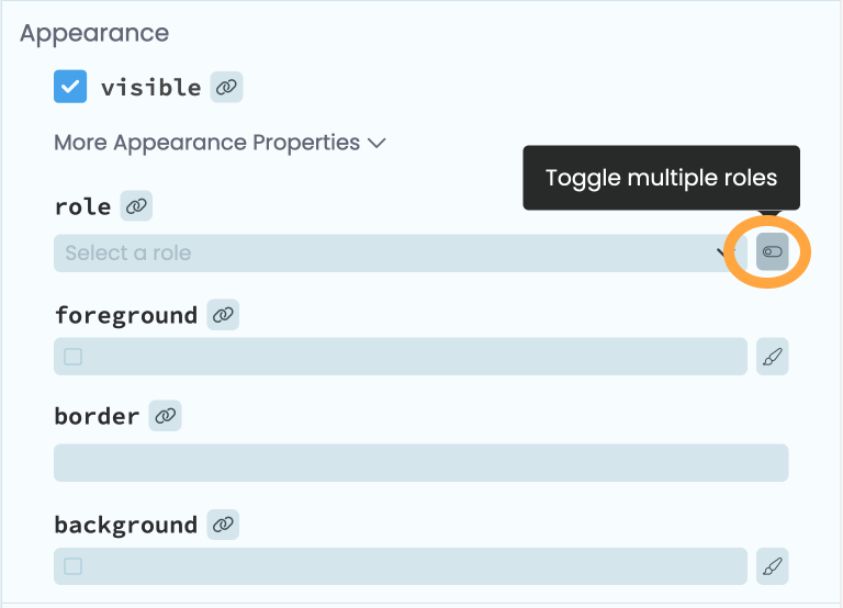 Toggle whether a component has multiple roles.