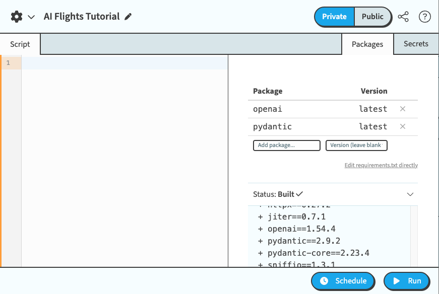 Adding packages to py.space