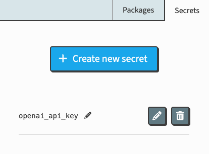 Adding the API key to py.space