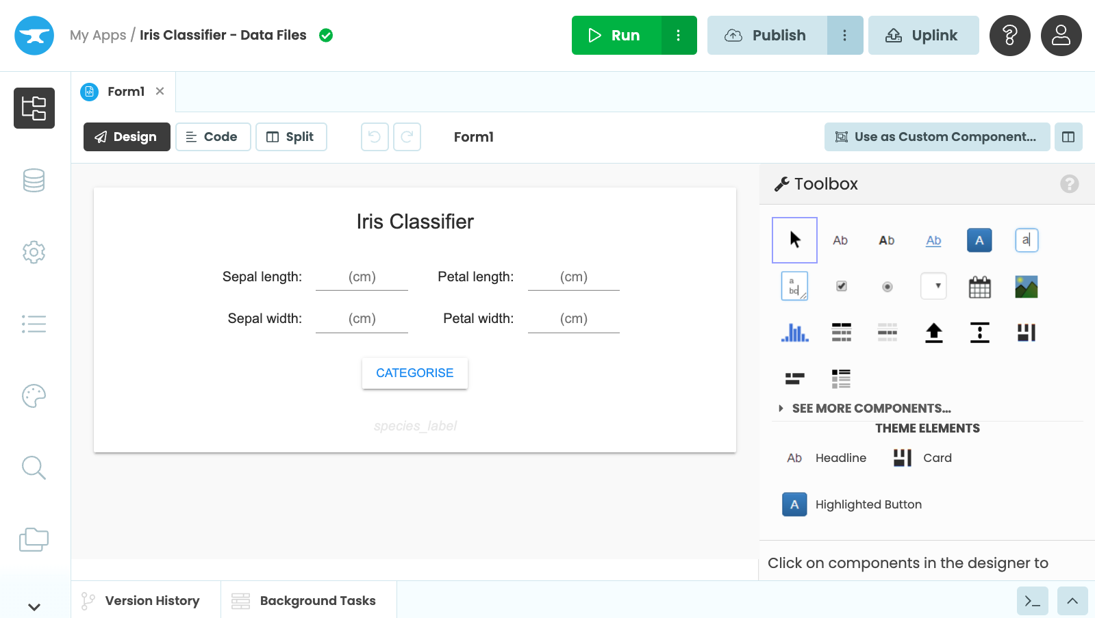 Our Anvil apps basic UI